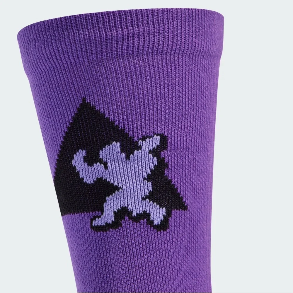 Adidas x Jeremy Scott Purple Crew Socks 2-Pack Limited Edition Unisex Size XS